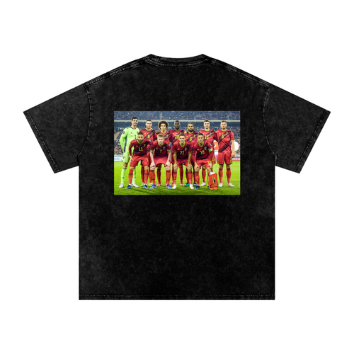 Belgium national football teamSnow Washed Oversized Cotton T-Shirt