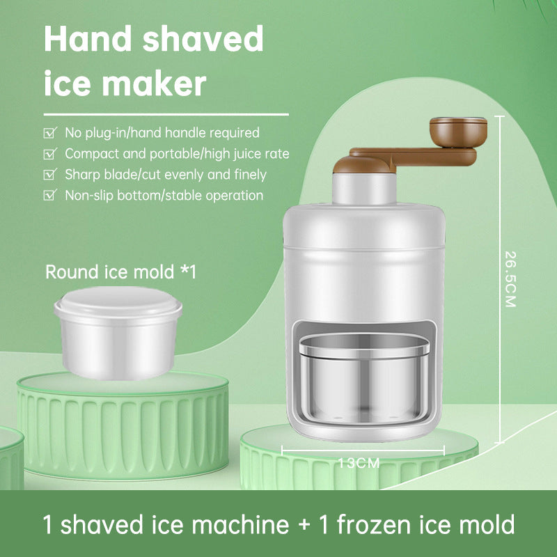 Shaved Ice Household Small Manual Ice Breaker Hand Ice Making Sand Hail Ice Breaking Magic Tool Making Continuous Sand Ice