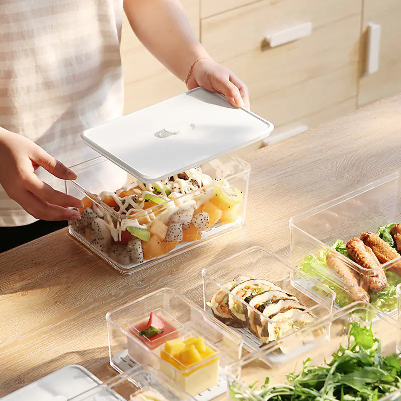 Plastic Food Storage Box for Fruits and Dumplings
